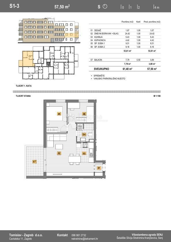 Stanovanje Senj, 31,21m2