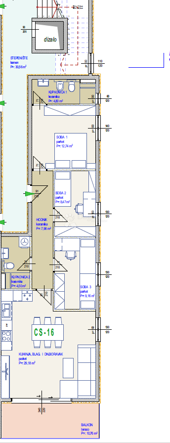 Stanovanje Seget Donji, Seget, 87,59m2