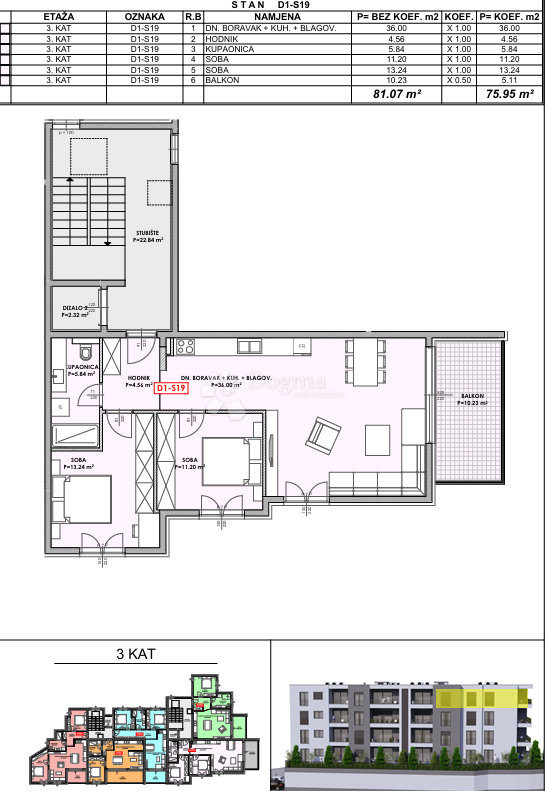Stanovanje Omiš, 80,52m2