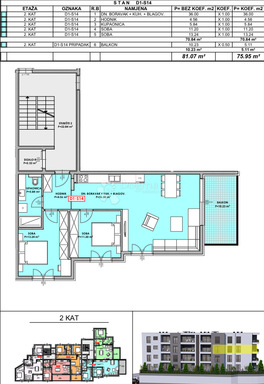 Stanovanje Omiš, 80,52m2