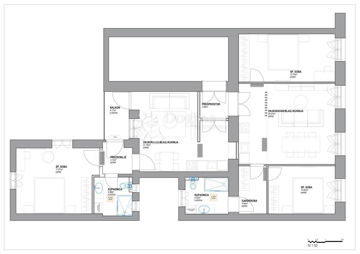 Stanovanje Donji grad, Donji Grad, 120m2