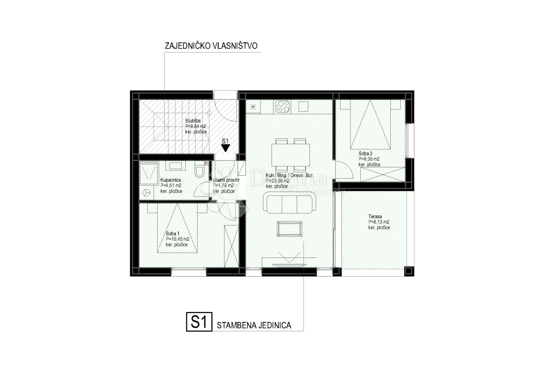 Stanovanje Vir, 59,55m2
