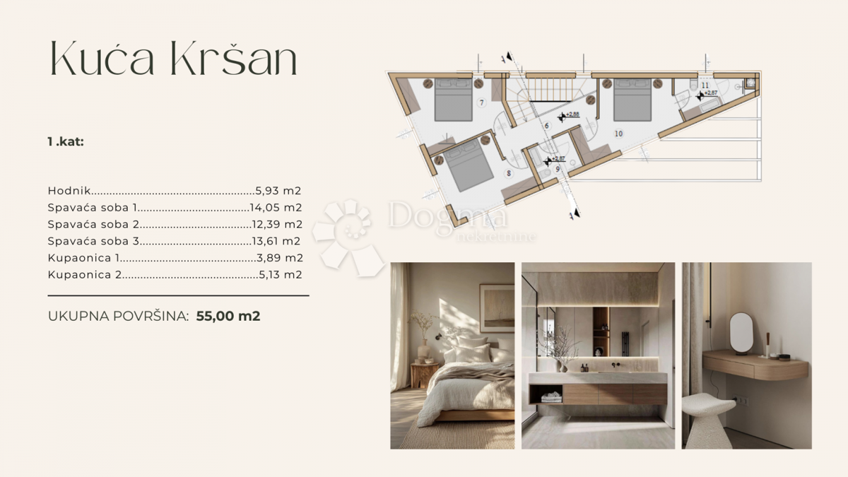 Zazidljivo zemljišče Kršan, 549m2