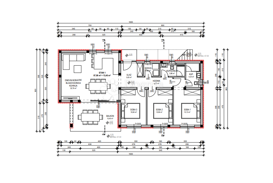 Zazidljivo zemljišče Crikvenica, 1.127m2