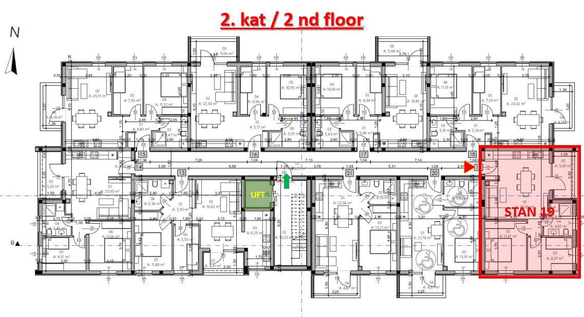 Stanovanje Monvidal, Pula, 54,96m2