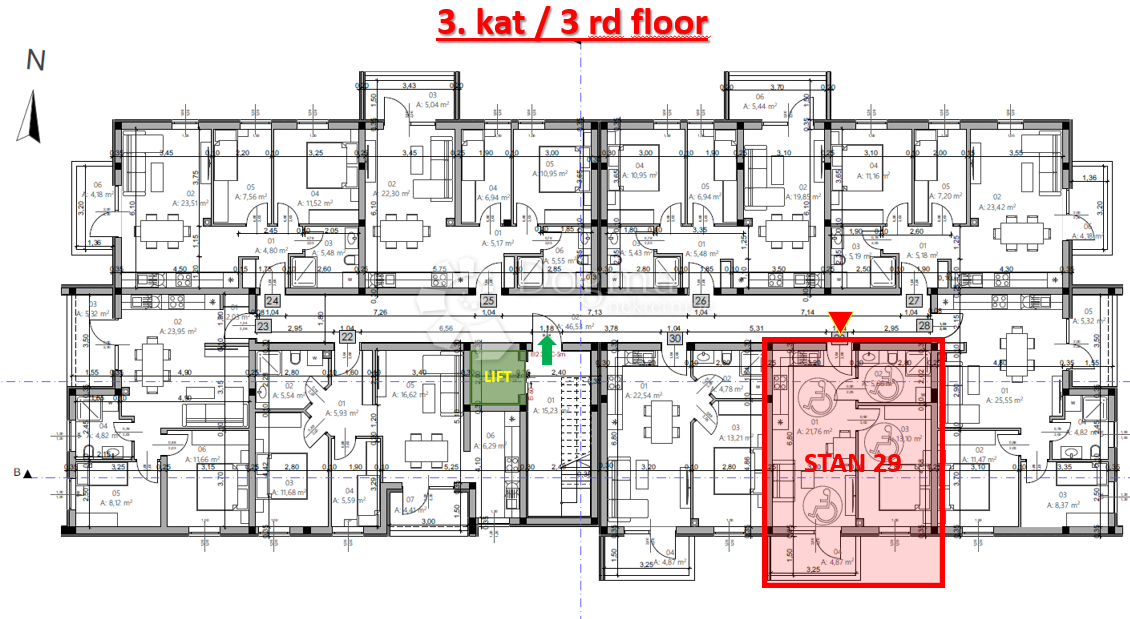 Stanovanje Monvidal, Pula, 54,96m2