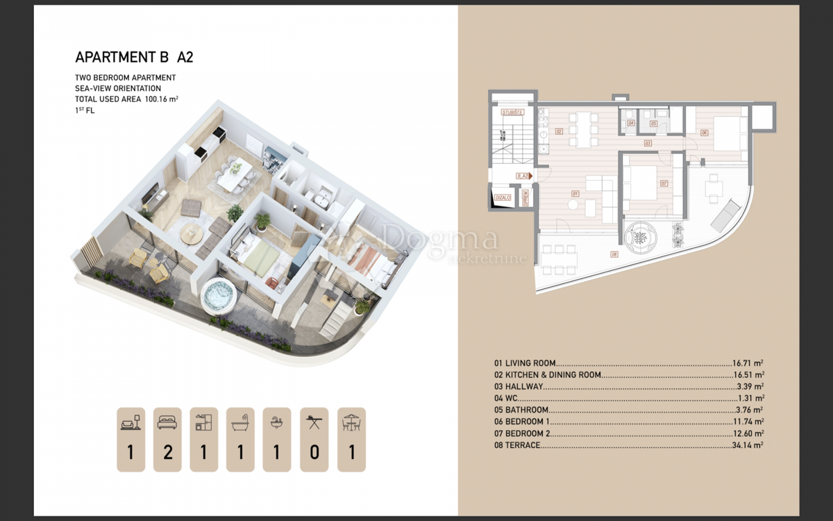 Stanovanje Opatija - Centar, Opatija, 100,20m2