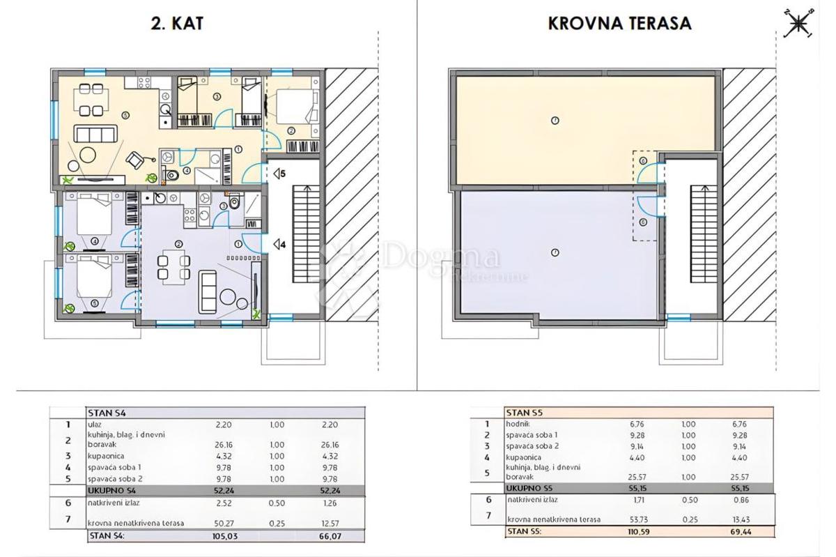 Stanovanje Bibinje, 66,07m2