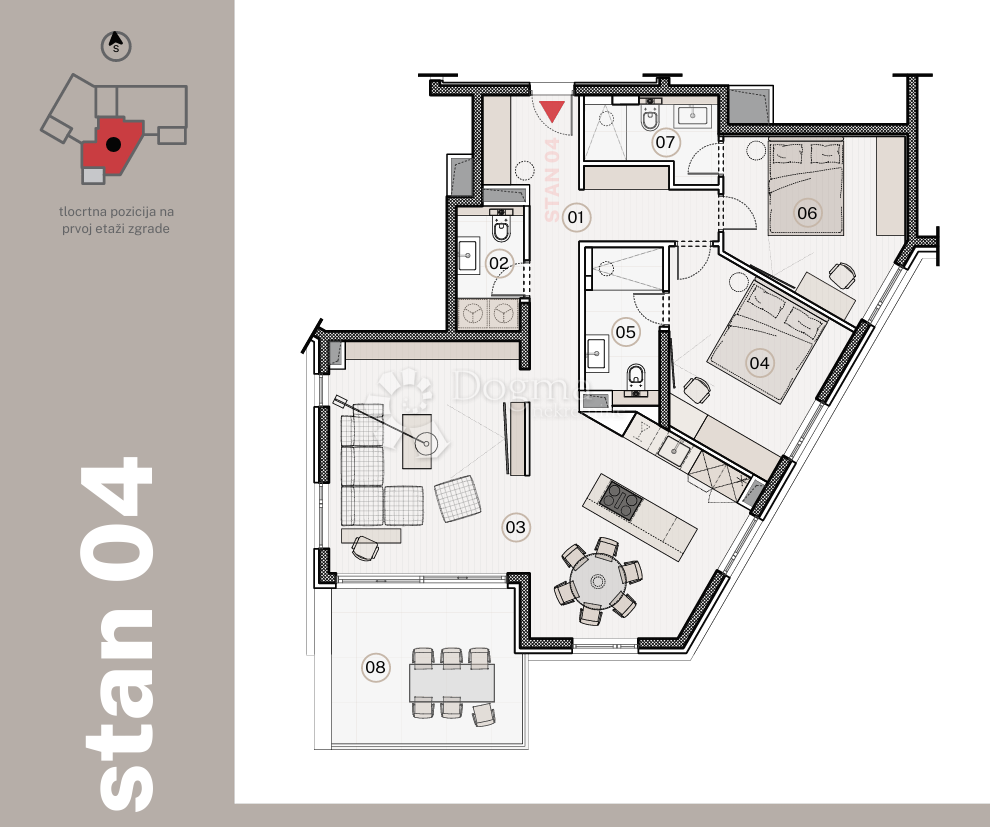 Stanovanje Jesenice, Dugi Rat, 96,79m2