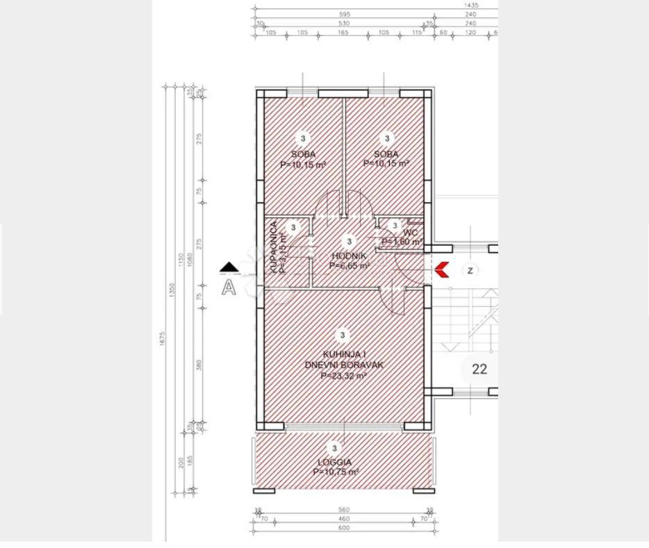 Stanovanje Buje, 68m2