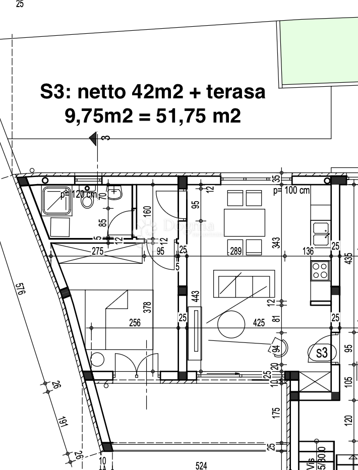 Stanovanje Ližnjan, 54m2