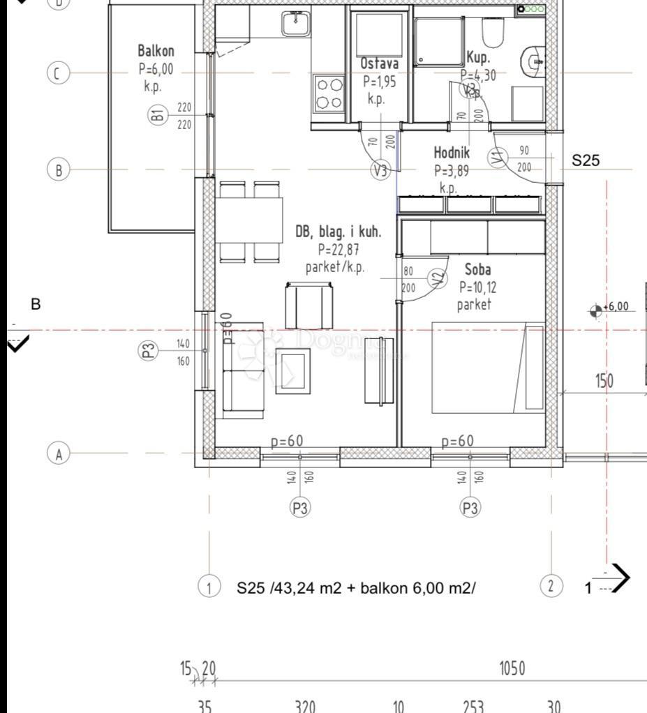 Stanovanje Gradići, Velika Gorica - Okolica, 44,16m2