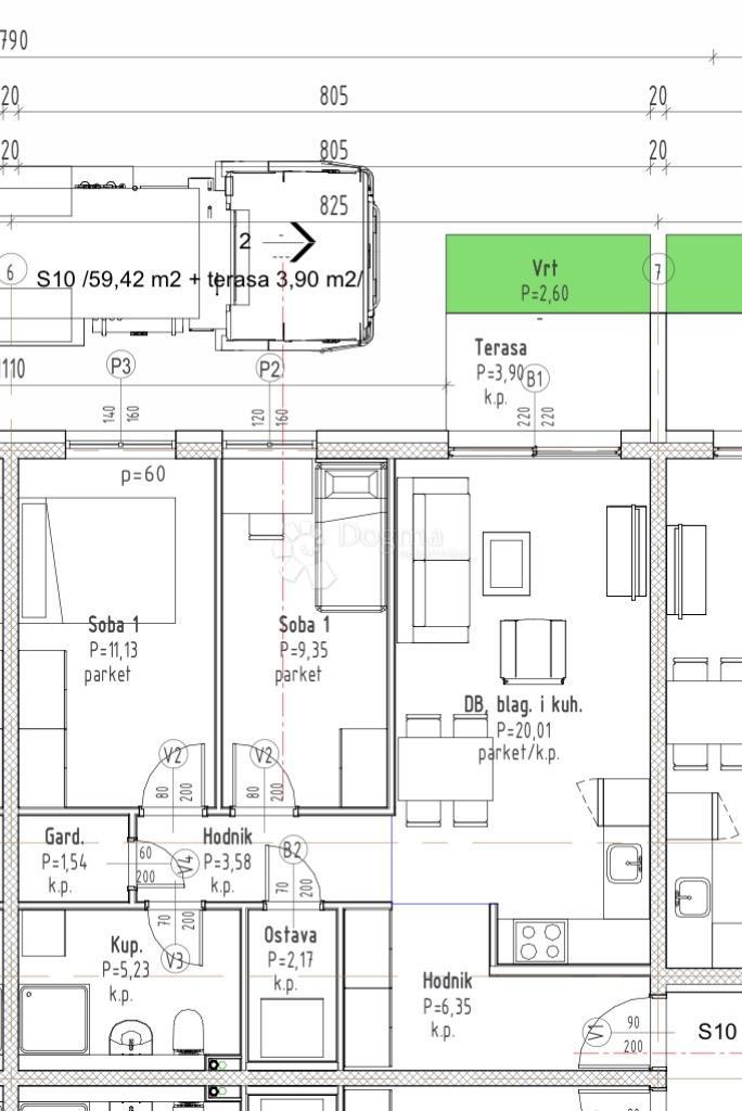 Stanovanje Gradići, Velika Gorica - Okolica, 44,16m2