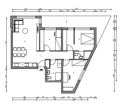 Stanovanje Sloboština, Novi Zagreb - Istok, 80,72m2