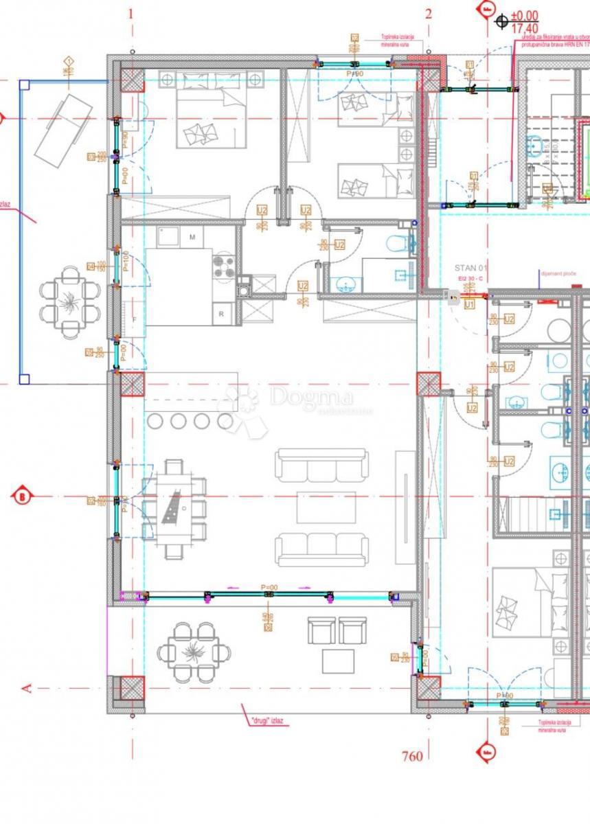 Stanovanje Zambratija, Umag, 134,70m2