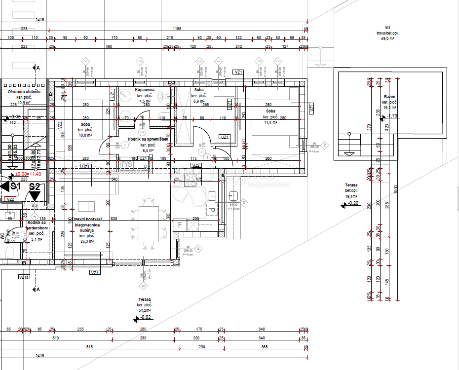Stanovanje Tribunj, 108 m2