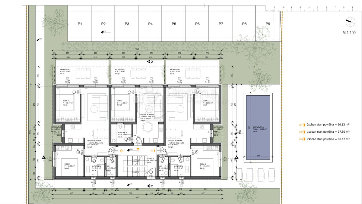 Zazidljivo zemljišče Sabunike, Privlaka, 2.984m2