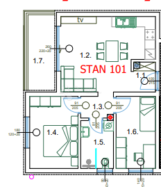 Stanovanje Centar, Pula, 58,65m2