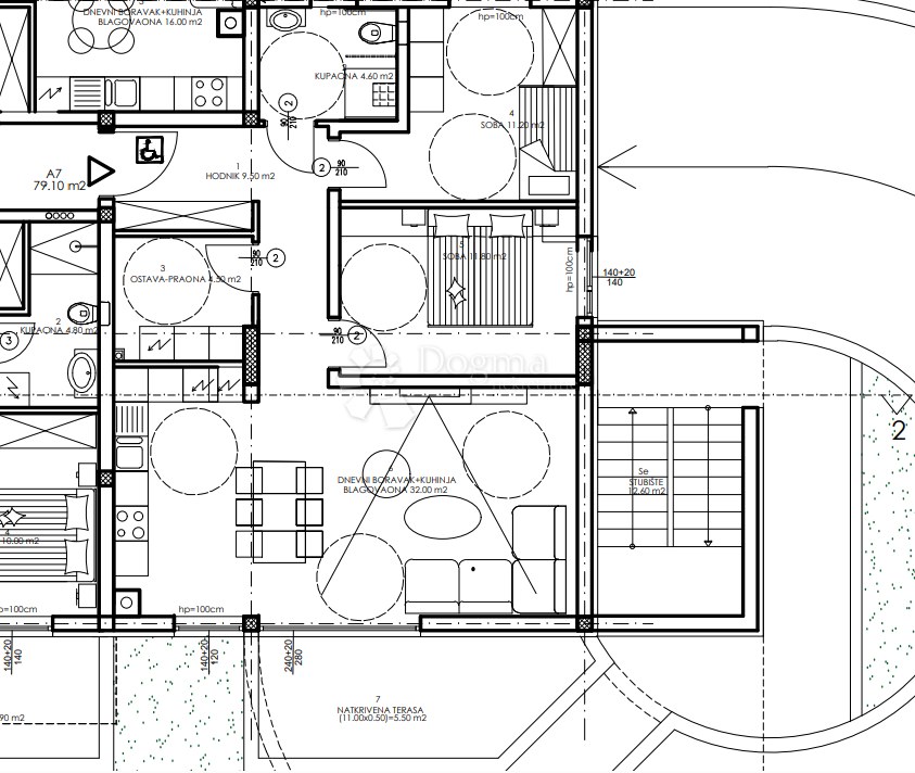 Stanovanje Veli vrh, Pula, 86,50m2