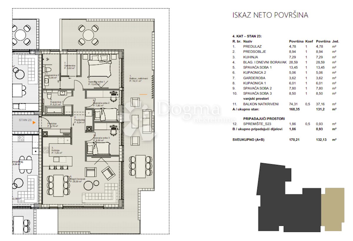 Stanovanje Centar, Varaždin, 132,13m2