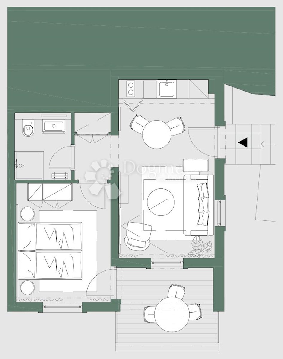 Apartma Kukljica, 40,50m2