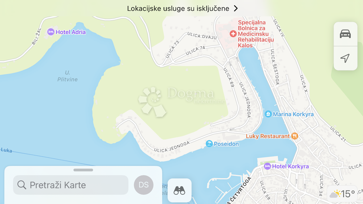 Zemljišče Vela Luka, 595m2