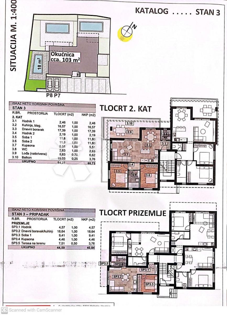 Apartma Malinska, Malinska-Dubašnica, 121m2