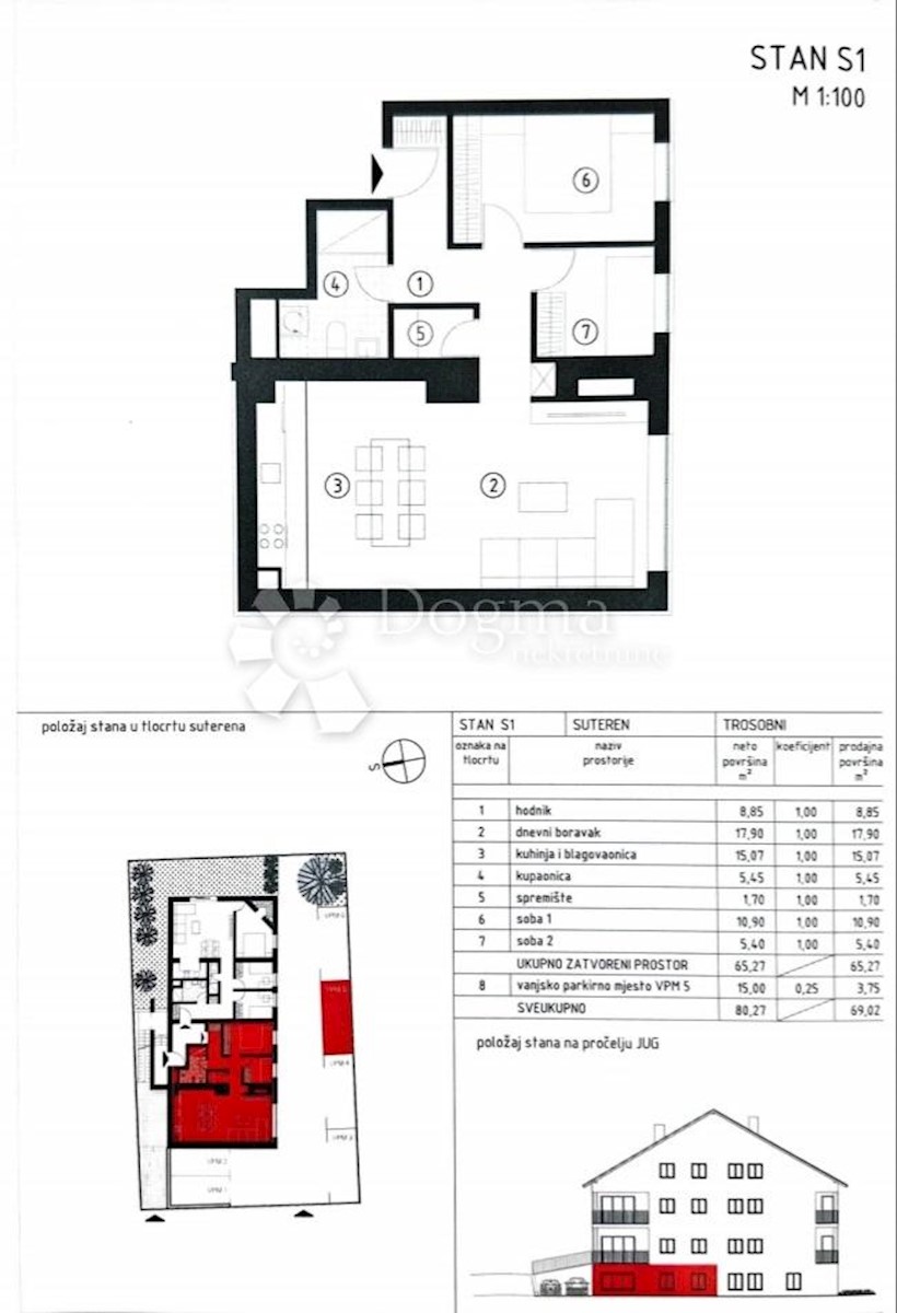 Stanovanje Brestje, Sesvete, 65,27m2