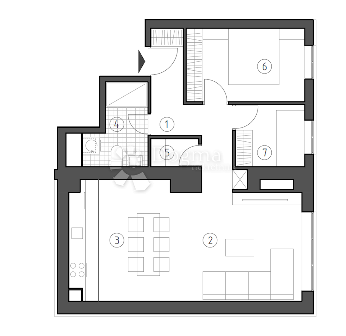 Stanovanje Brestje, Sesvete, 65,27m2