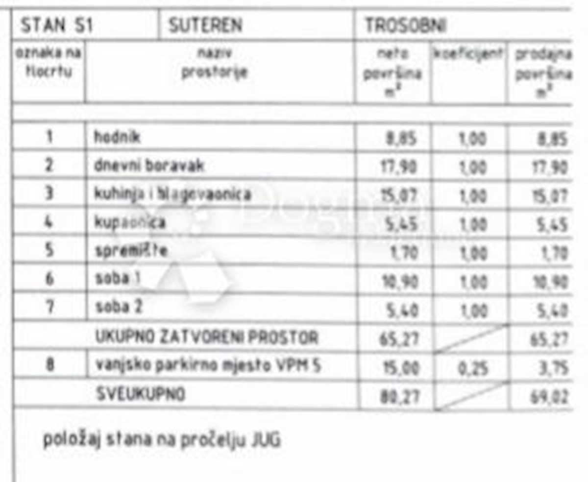 Stanovanje Brestje, Sesvete, 65,27m2