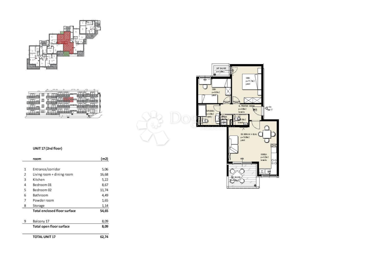 Stanovanje Seget Vranjica, Seget, 45,80m2