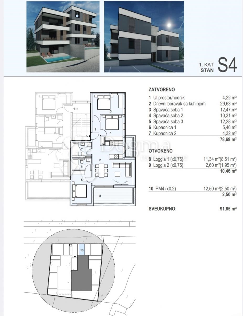 Stanovanje Šimuni, Pag, 78,26m2