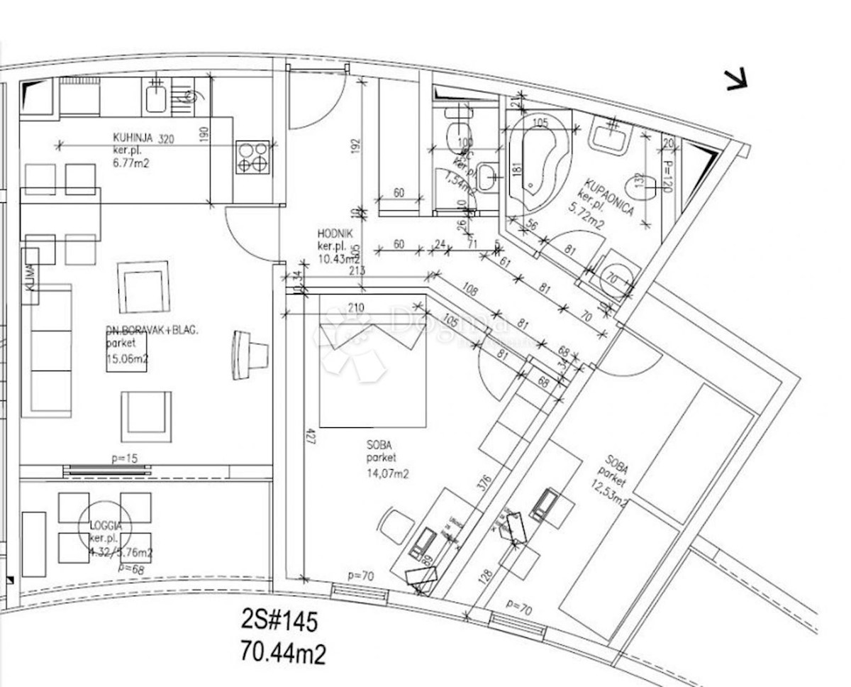 Stanovanje Žnjan, Split, 71m2