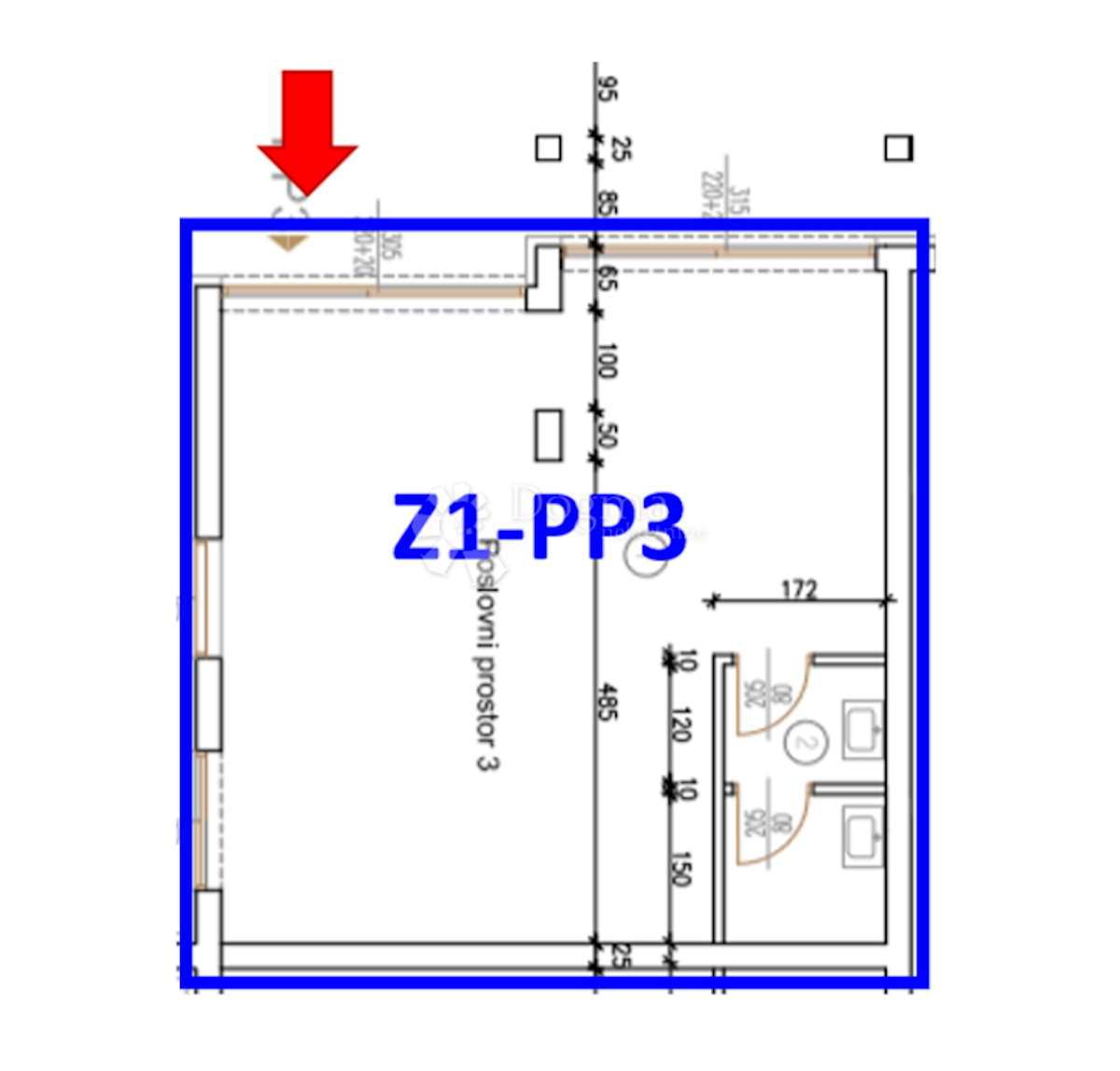 Z1/PP3 POSLOVNI PROSTOR V NOVEM STANOVANJSKEM KOMPLEKSU - ODLIČNO!