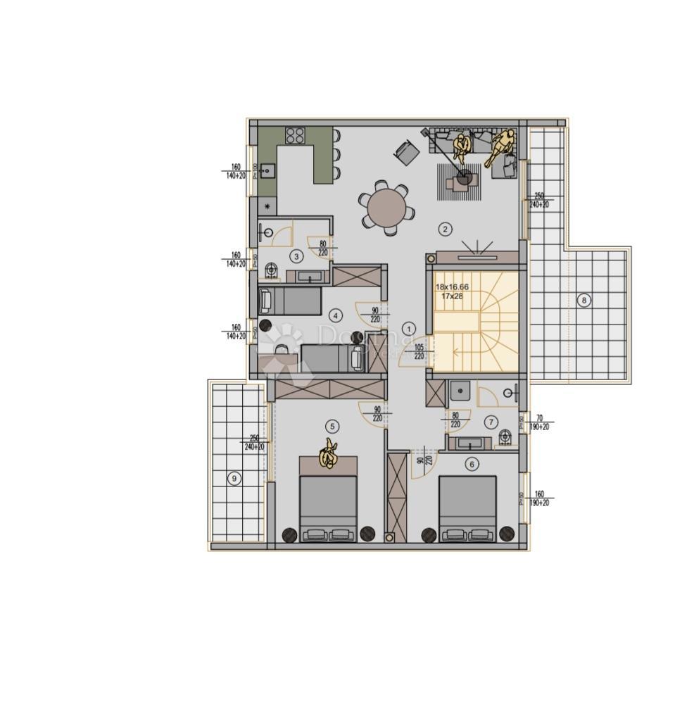 Stanovanje Kaštanjer, Pula, 72,42m2