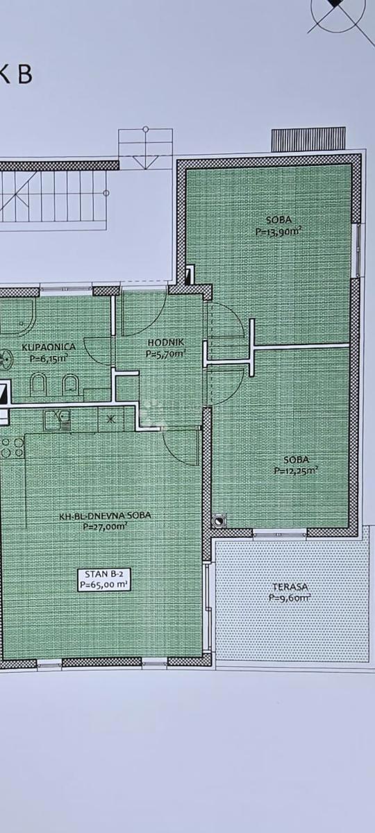 Apartma Pakoštane, pritlicje, 70m2