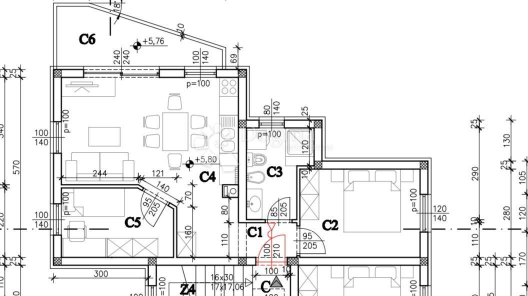 Stanovanje Valdebek, Pula, 55,70m2