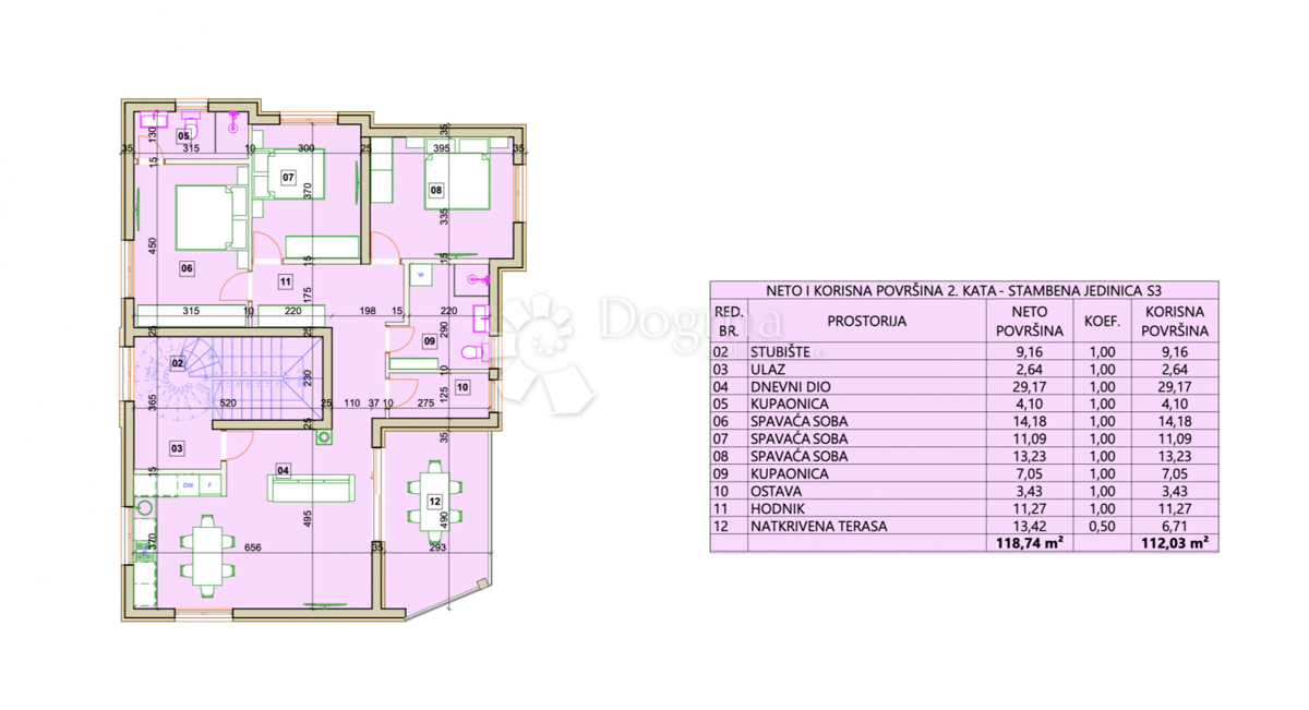 Stanovanje Vodice, 129,73m2