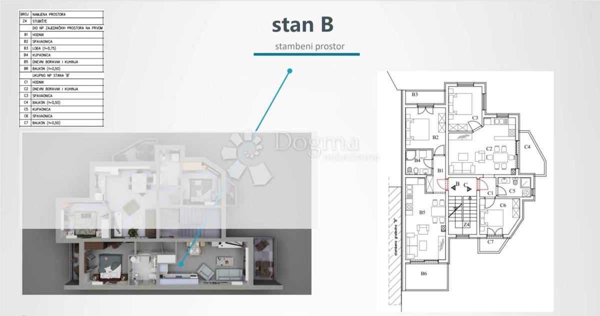 Stanovanje Štinjan, Pula, 60m2