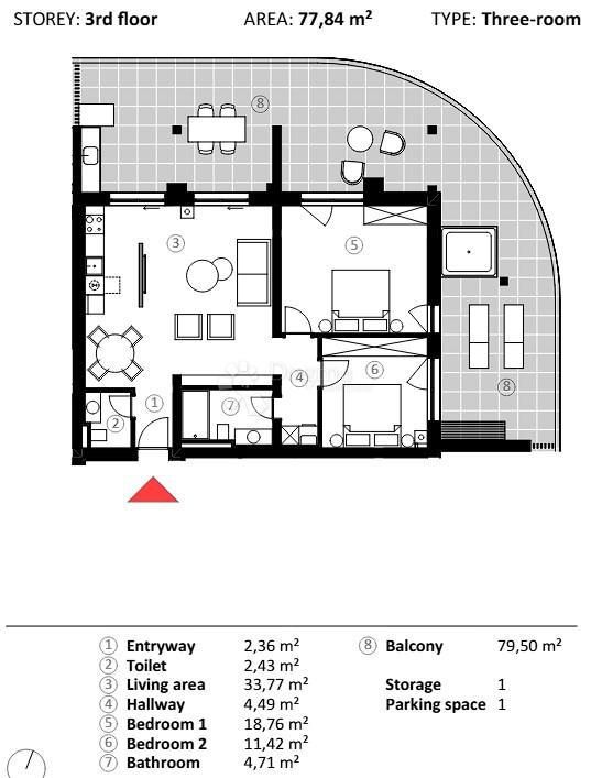 Stanovanje Umag, 66,90m2