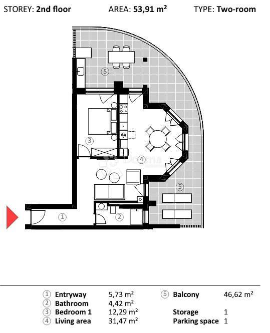 Stanovanje Umag, 66,90m2