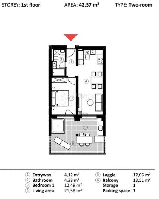 Stanovanje Umag, 66,90m2
