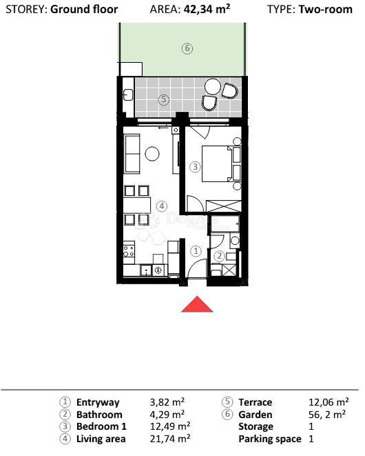 Stanovanje Umag, 66,90m2