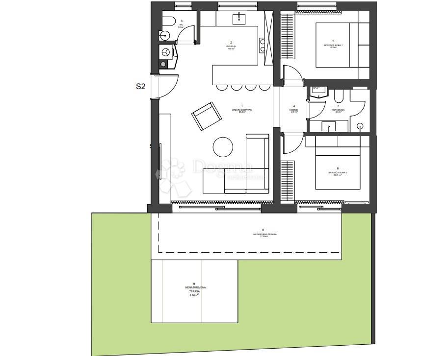 Stanovanje Zaton, Nin, 107,87m2