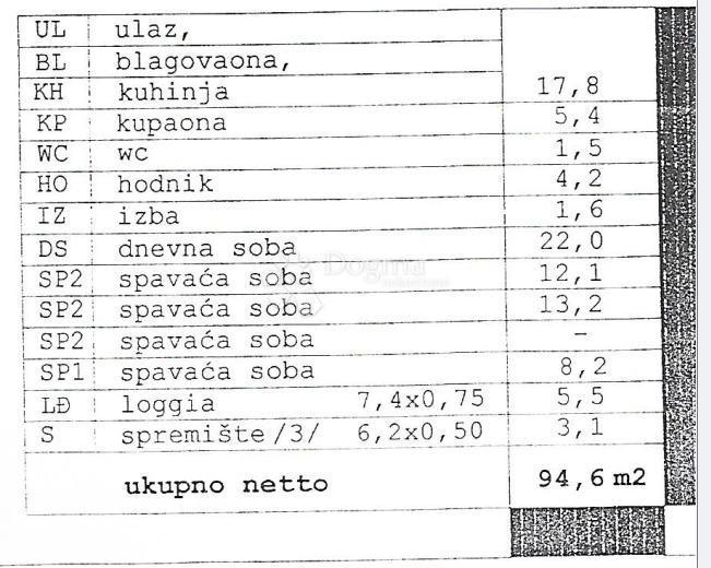 Stanovanje Smiljevac, Zadar, 94,60m2