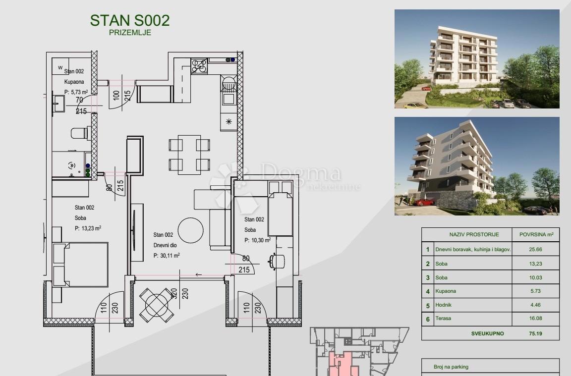 Stanovanje Zamet, Rijeka, 64,11m2