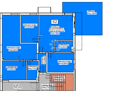 Stanovanje Vodice, 121,61m2