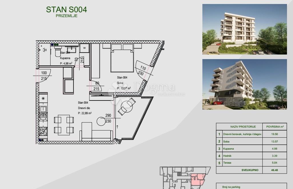 Stanovanje Zamet, Rijeka, 64,11m2