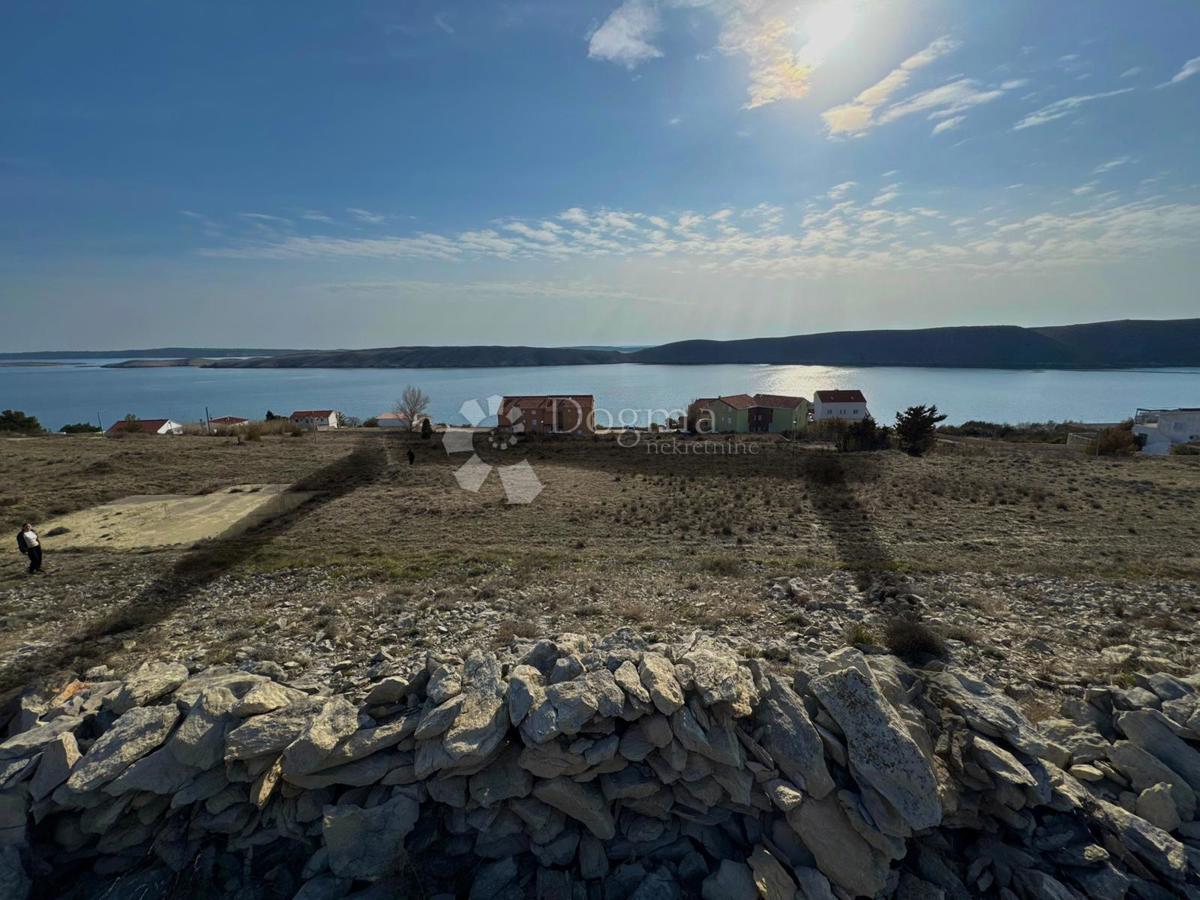 Vlašići Pag zemljišče 1392 m2 120 m do morja pogled