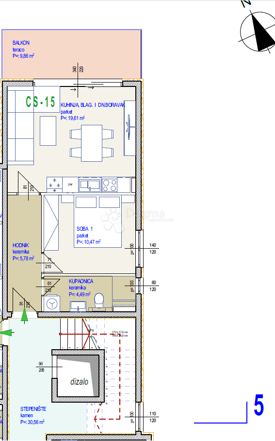 Stanovanje Seget Donji, Seget, 49,35m2
